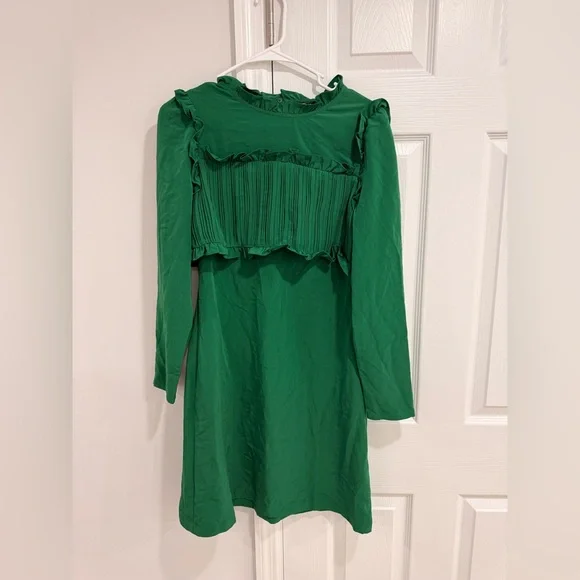 Maje Vibrant Green Long Sleeve Dress - Picture 2 of 4
